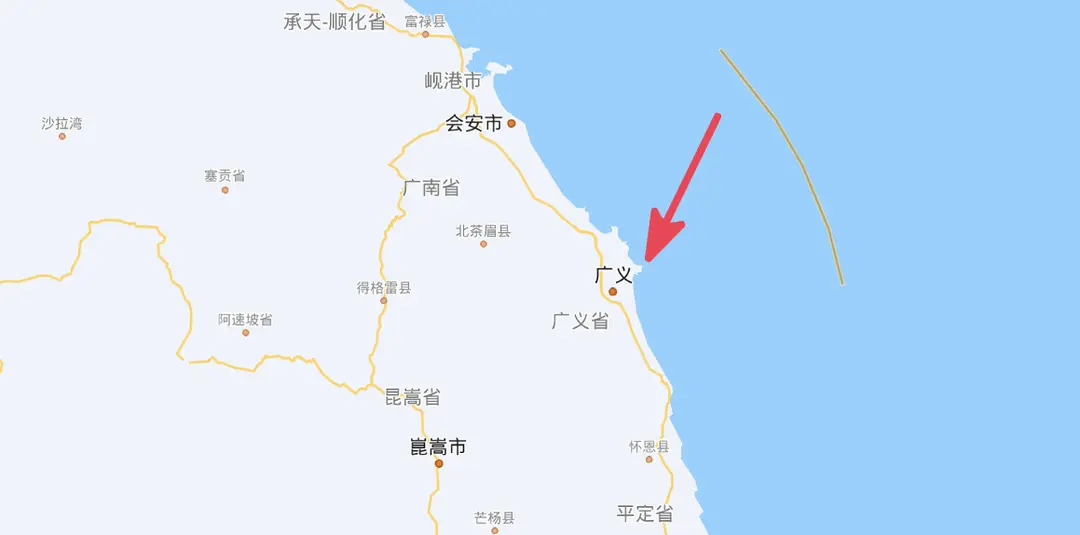 沉船发现位置