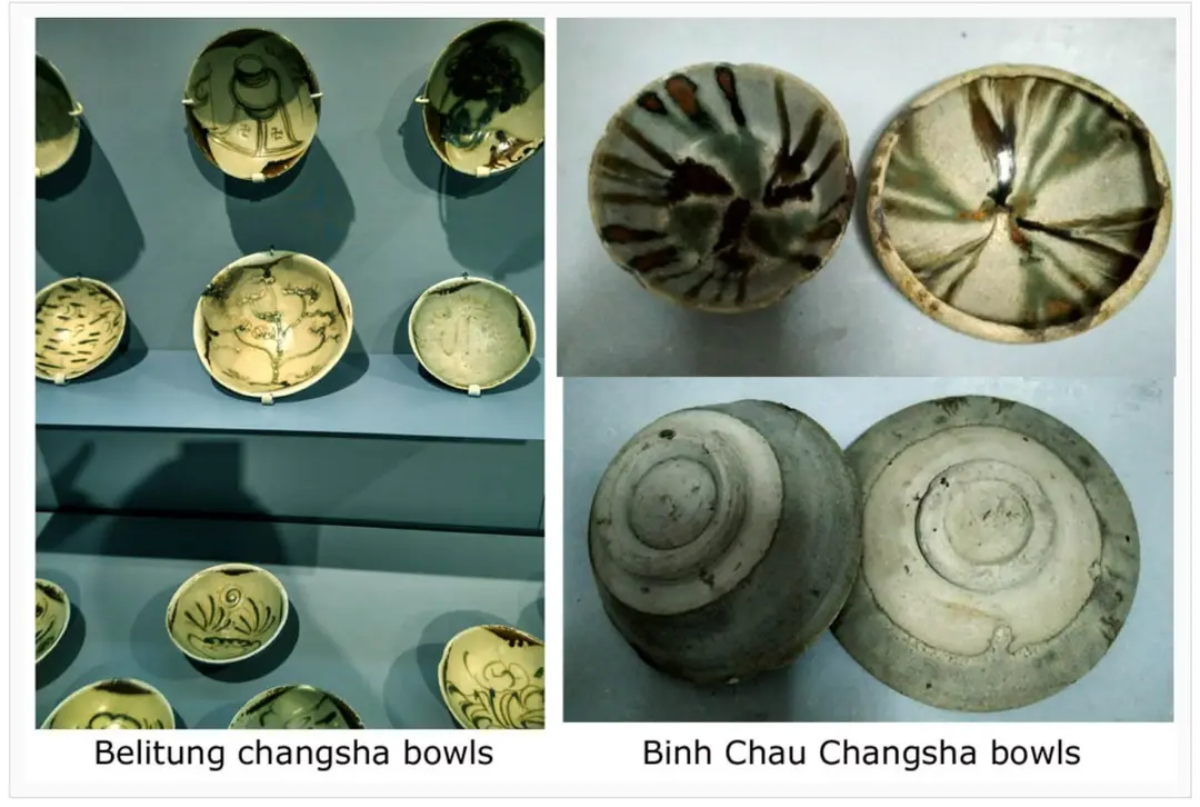 唐代沉船中长沙窑的碗，图片来源于 NK Koh