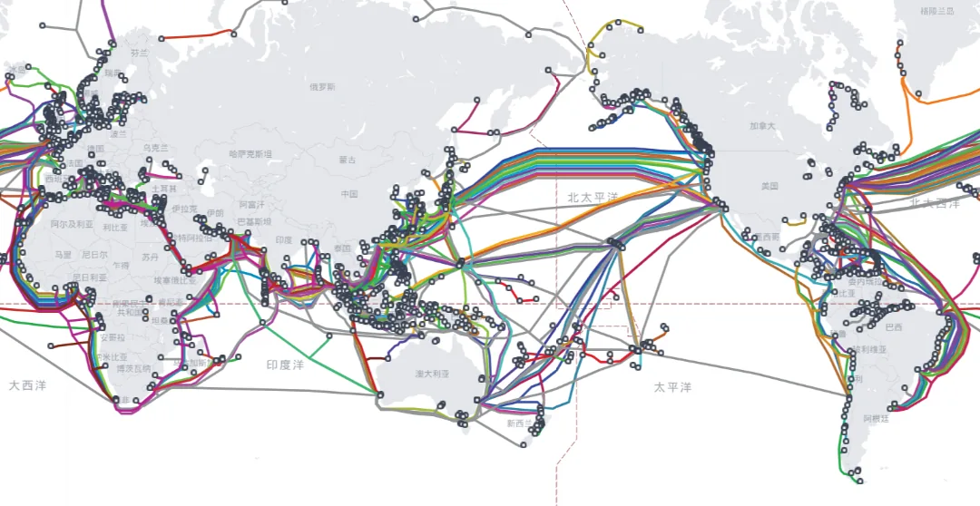 全球海底光缆分布